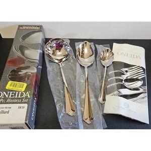 Oneida Heirloom Stainless 18/10 Juilliard 3 Piece Hostess Set